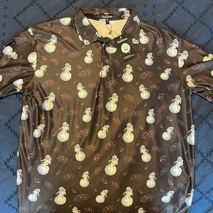 Men’s snowman Golf polo Large